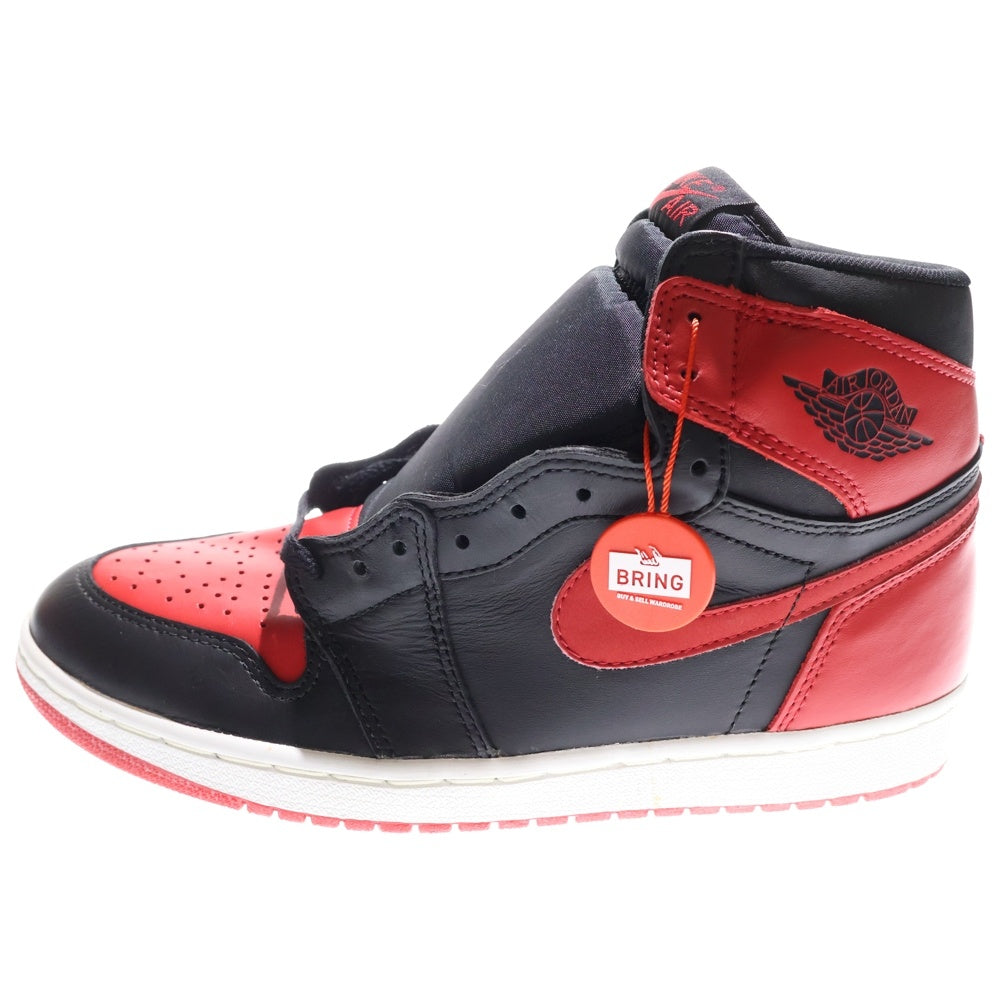 NIKE(ナイキ) 【観賞用1994年製】AIR JORDAN 1 HIGH BRED 130207-061 エアジョーダン 1 ブレッド ハイカットスニーカー US9/27.0cm ブラック/レッド