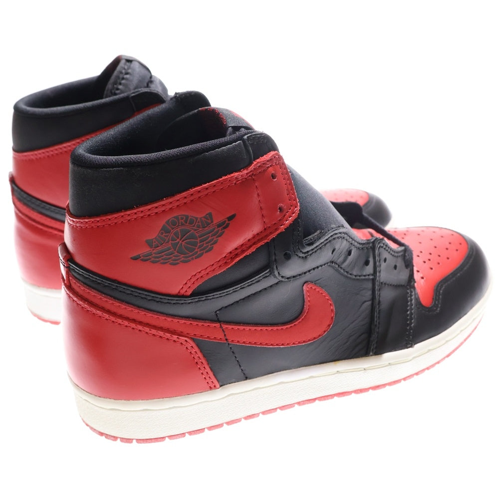 NIKE(ナイキ) 【観賞用1994年製】AIR JORDAN 1 HIGH BRED 130207-061 エアジョーダン 1 ブレッド ハイカットスニーカー US9/27.0cm ブラック/レッド
