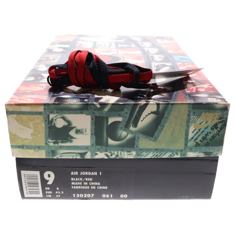 NIKE(ナイキ) 【観賞用1994年製】AIR JORDAN 1 HIGH BRED 130207-061 エアジョーダン 1 ブレッド ハイカットスニーカー US9/27.0cm ブラック/レッド