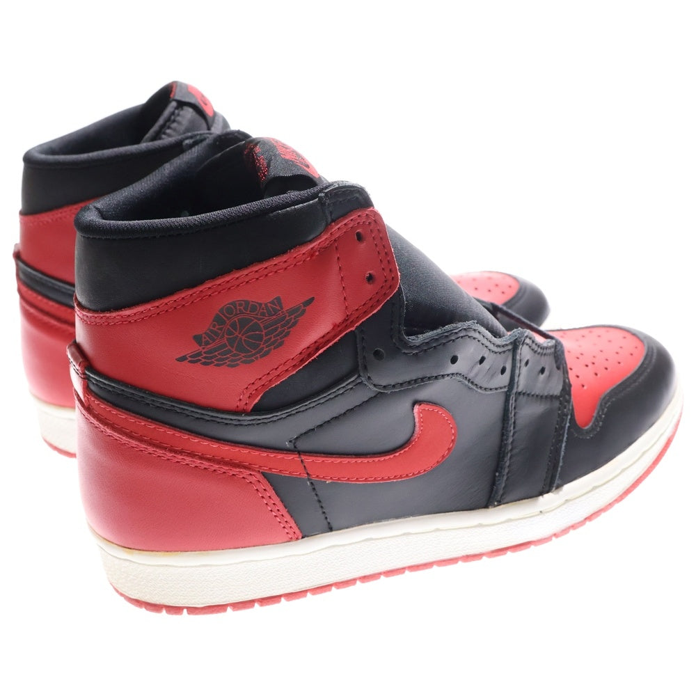 NIKE(ナイキ) 【観賞用1994年製】AIR JORDAN 1 HIGH BRED 130207-061 エアジョーダン 1 ブレッド ハイカットスニーカー US9/27.0cm ブラック/レッド