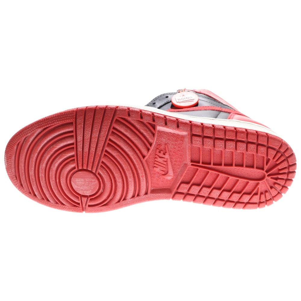 NIKE(ナイキ) 【観賞用1994年製】AIR JORDAN 1 HIGH BRED 130207-061 エアジョーダン 1 ブレッド ハイカットスニーカー US9/27.0cm ブラック/レッド