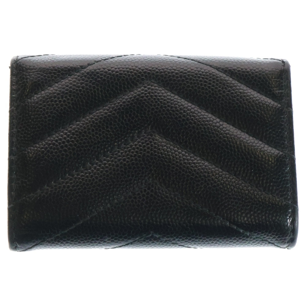 SAINT LAURENT PARIS(サンローランパリ) オリガミタイニーウォレット 三つ折り財布 47267 ブラック レディース