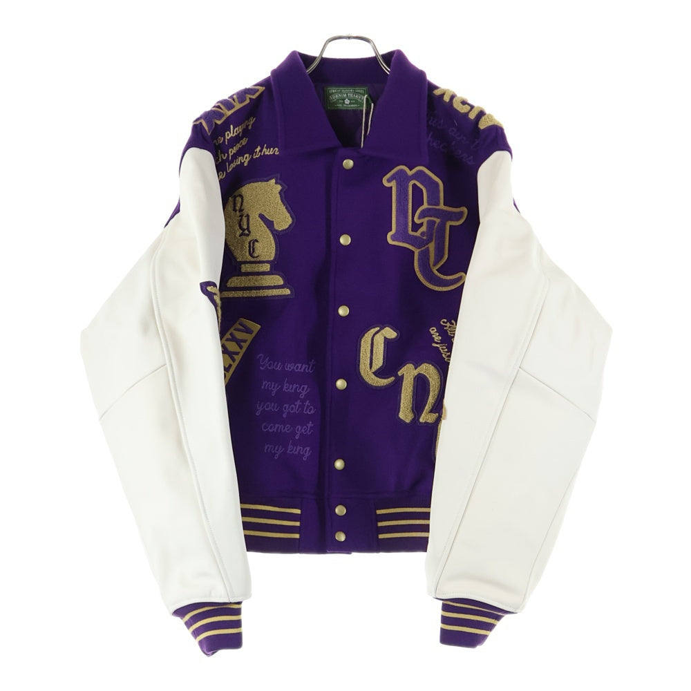 DENIM TEARS(デニムティアーズ) Grandmaster Varsity Jacket グランドマスター バーシティ ジャケット SS25OCB002 パープル