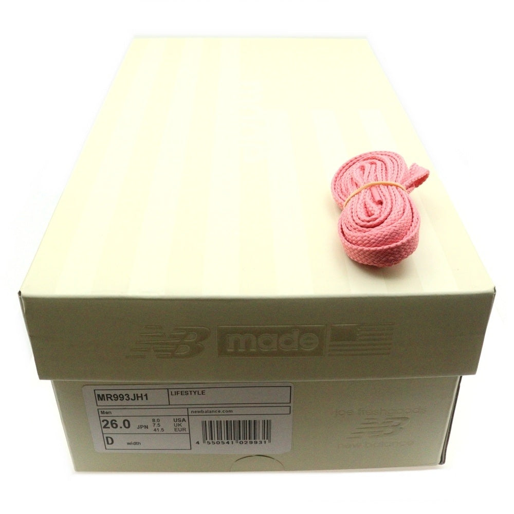 New Balance(ニューバランス) MR993JH1 Made in USA スエード メッシュローカットスニーカー ピンク US8/26.0cm