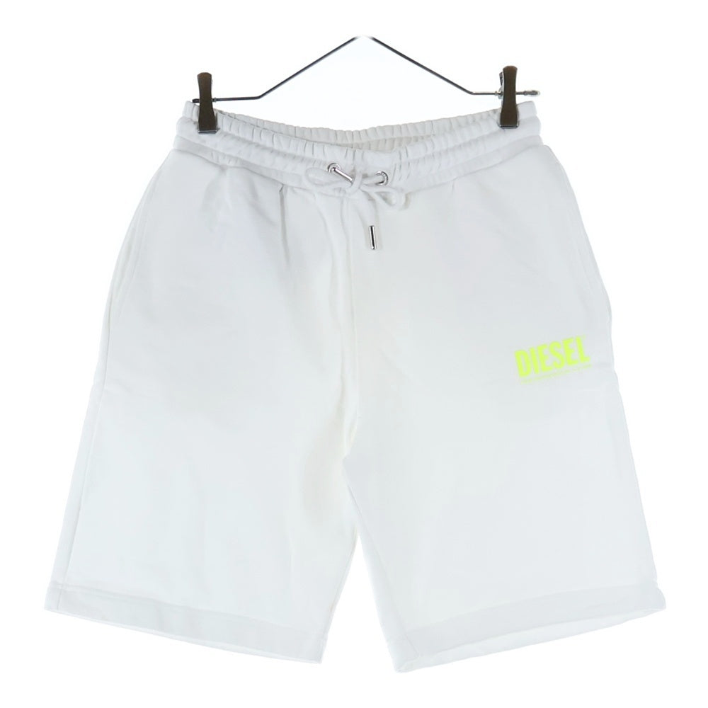 DIESEL(ディーゼル) ロゴプリント スウェット ハーフパンツ ホワイト