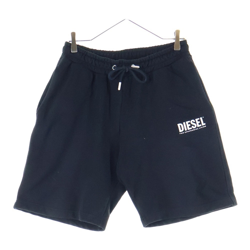 DIESEL(ディーゼル) ロゴプリント スウェット ハーフパンツ ブラック A02824