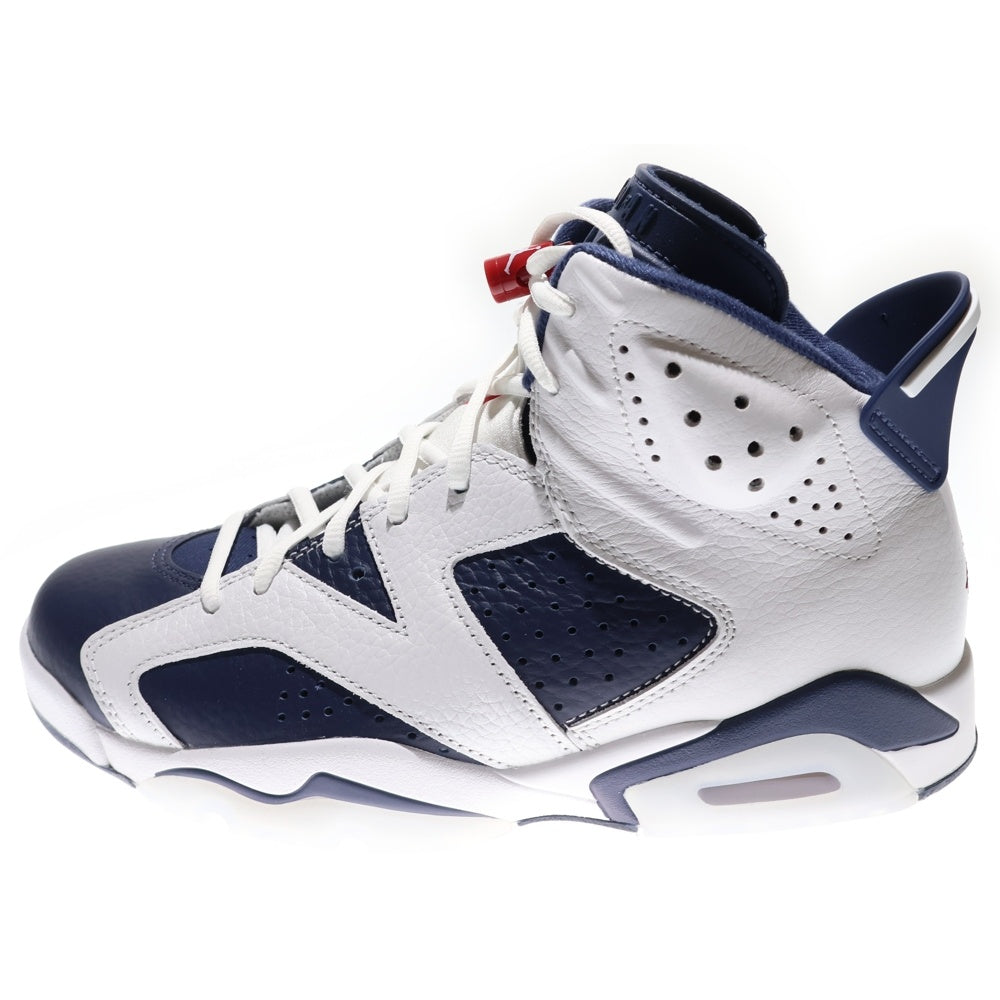 NIKE(ナイキ) AIR JORDAN 6 RETRO OLYMPIC CT8529-164 エアジョーダン6 レトロ オリンピック ハイカットスニーカー ホワイト/ネイビー US8/26.0cm