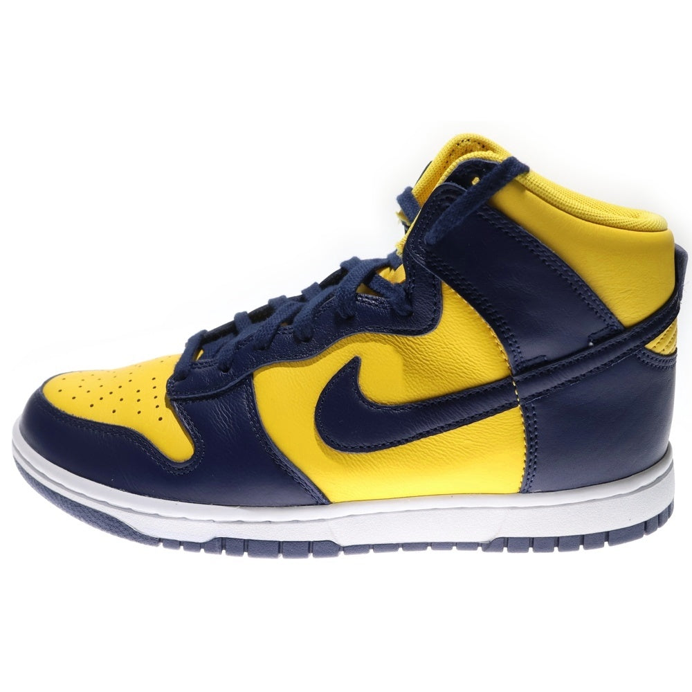 NIKE(ナイキ) DUNK HIGH RETRO SE HF3143-700 ダンク ハイカットスニーカー イエロー/ネイビー US8/26.0cm