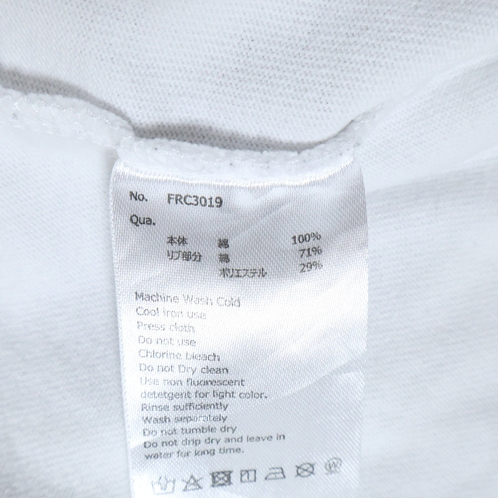 FR2(エフアールツー) バックロゴ刺繍 コットン 半袖Tシャツ カットソー ホワイト