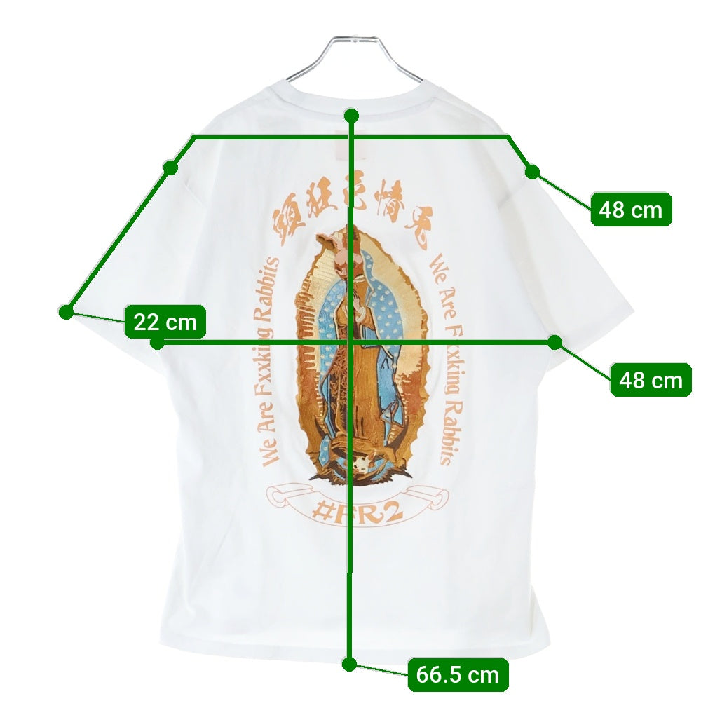 FR2(エフアールツー) バックロゴ刺繍 コットン 半袖Tシャツ カットソー ホワイト