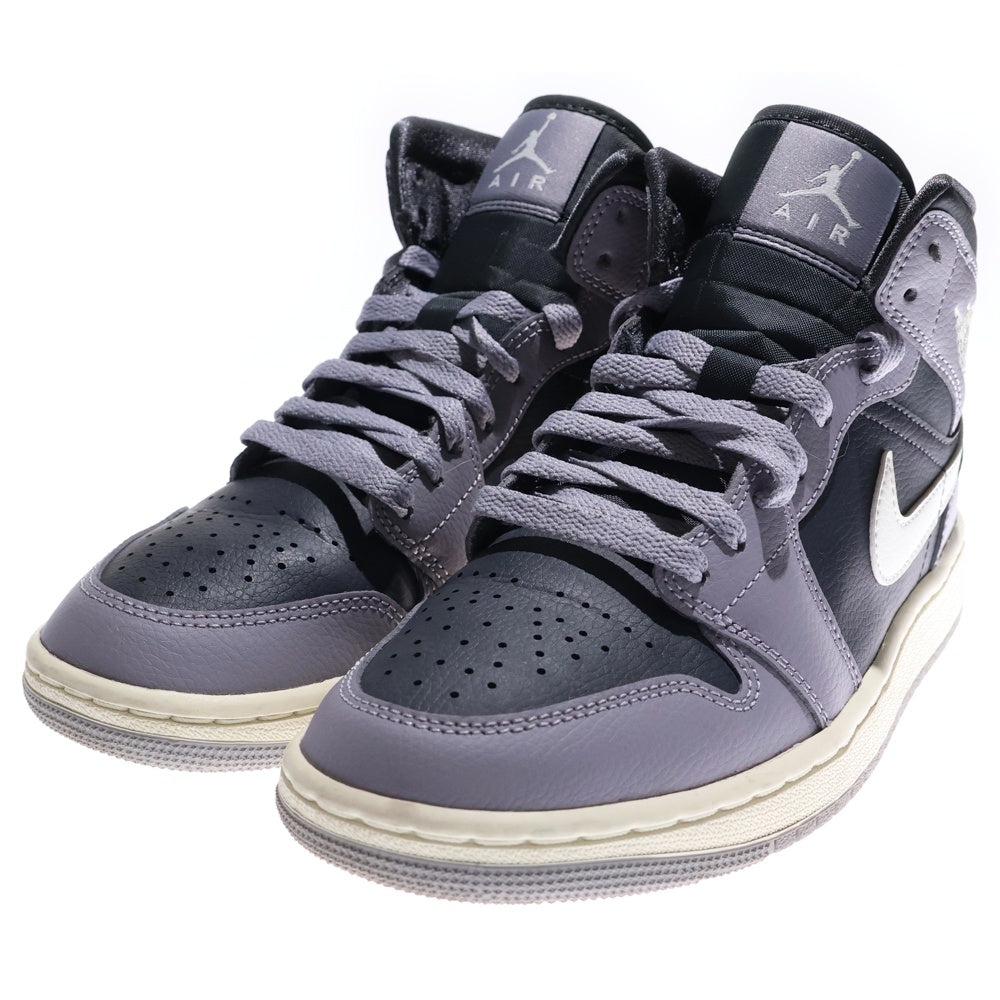 NIKE(ナイキ) WMNS AIR JORDAN 1 MID BQ6472-022 エアジョーダン 1 ミドルカットスニスニーカーシューズ グレー/ホワイト US7.5/24.5cm レディース