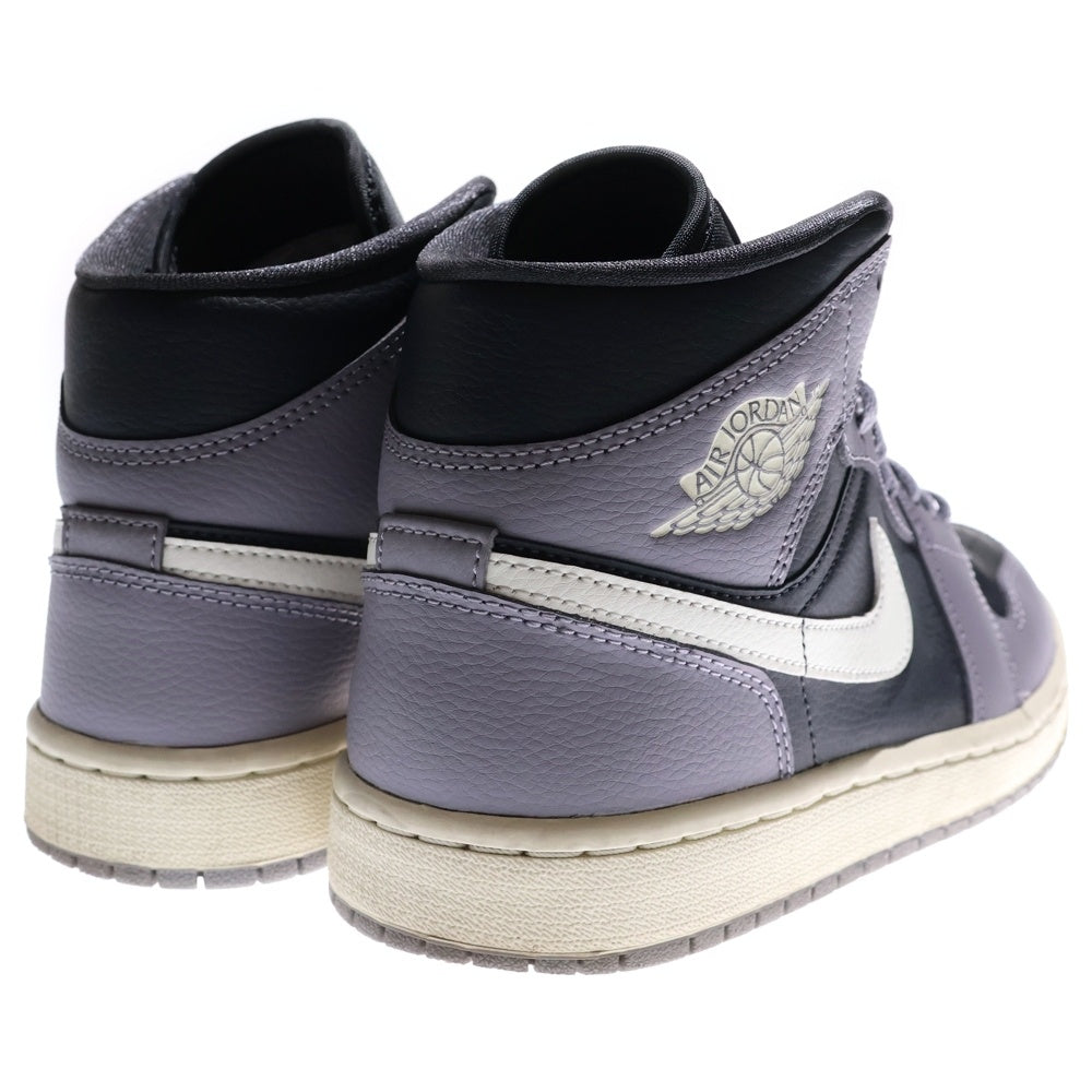NIKE(ナイキ) WMNS AIR JORDAN 1 MID BQ6472-022 エアジョーダン 1 ミドルカットスニスニーカーシューズ グレー/ホワイト US7.5/24.5cm レディース