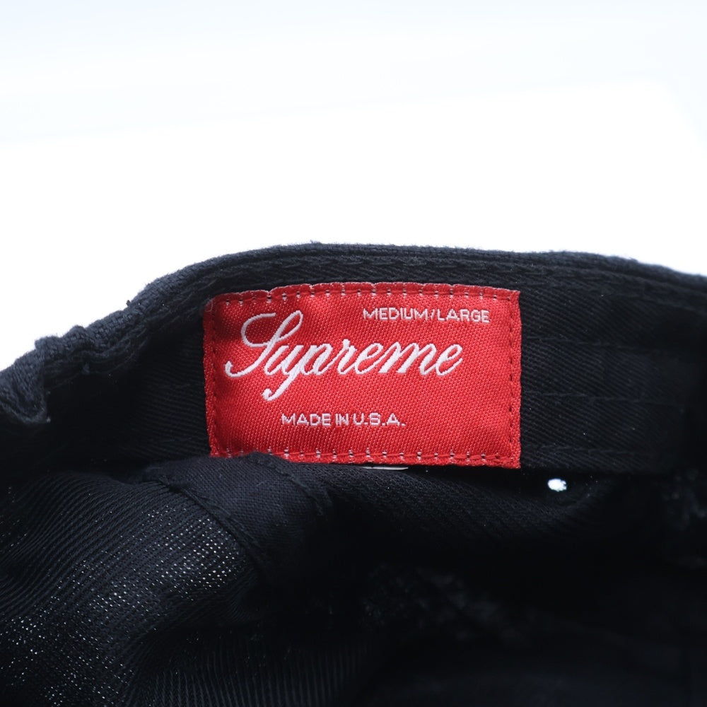 SUPREME(シュプリーム) 22SS Linen Fitted Cap リネン キャップ ブラック