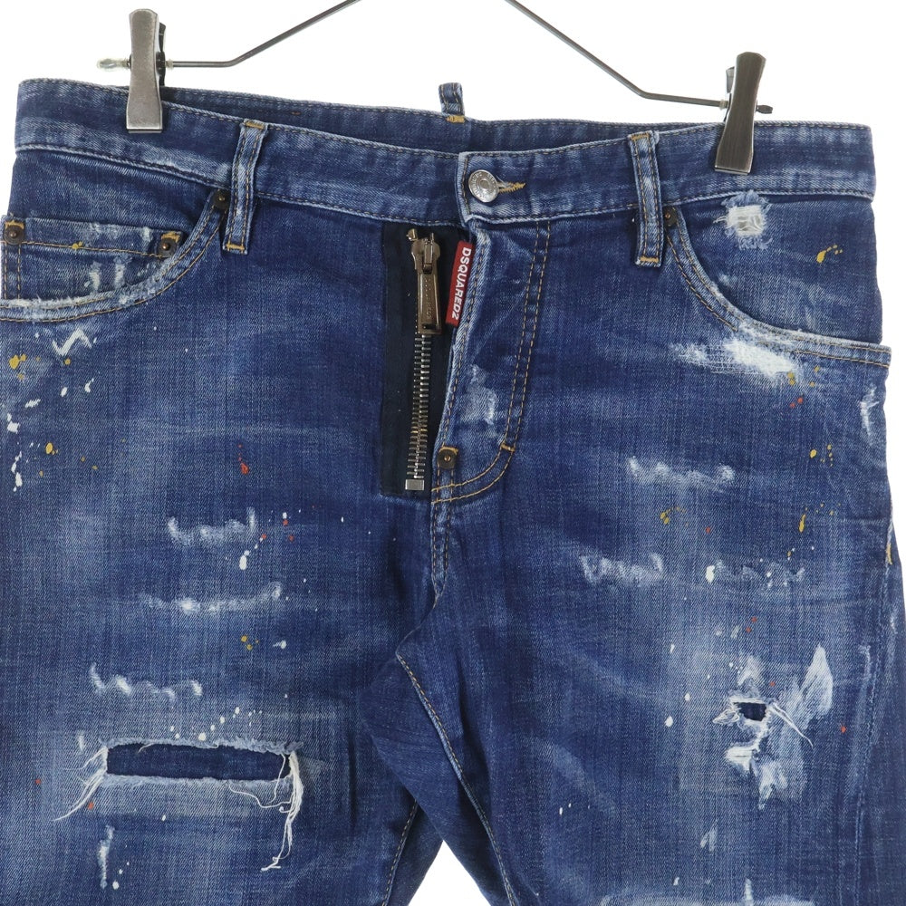 DSQUARED2(ディースクエアード) 18AW TWIST JEANS ツイストジーンズ ストレートパンツ S71LB0503 インディゴ