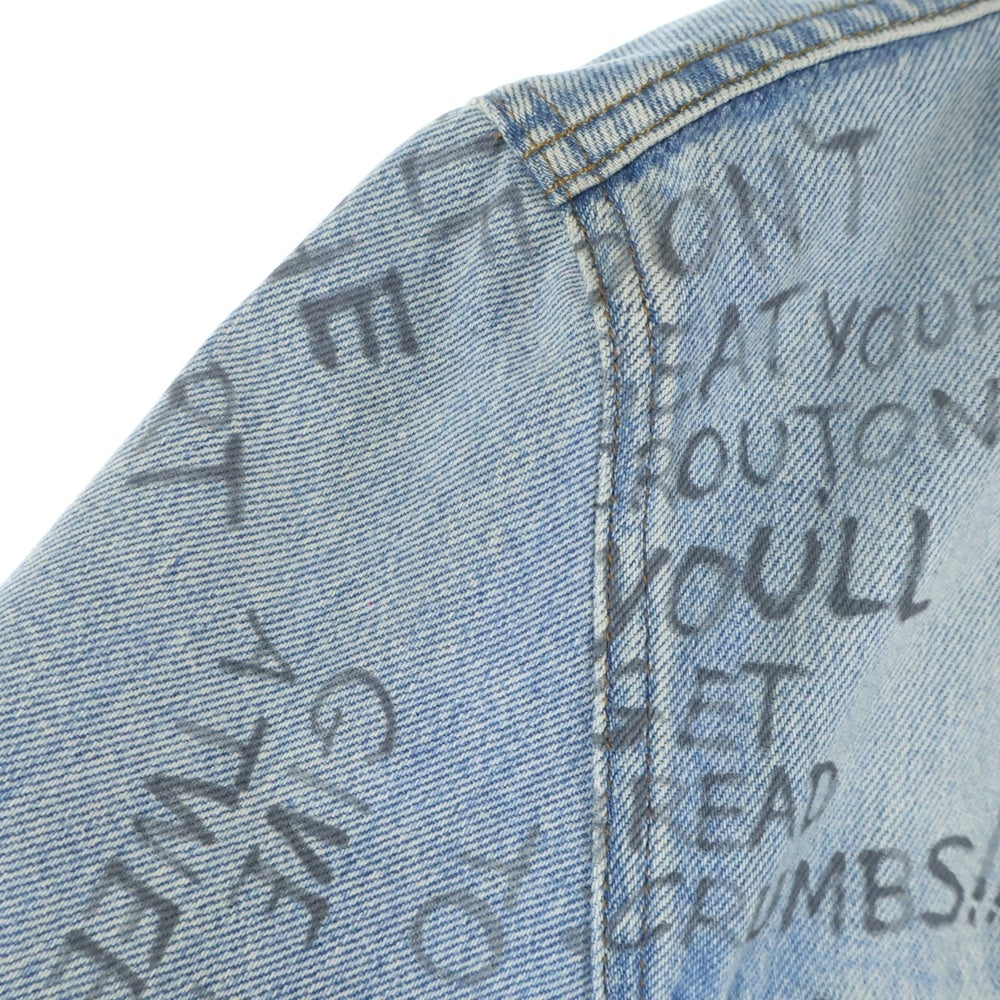 GUCCI(グッチ) 17SS レオパード切替デニムジャケット インディゴ 452413 XR359