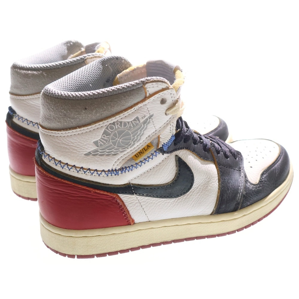 NIKE(ナイキ) ×UNION AIR JORDAN 1 RETRO HI NRG BV1300-106 ユニオン エアジョーダン1 ハイカットスニーカー ブラック/レッド/ホワイト US6.5/24.5cm レディース
