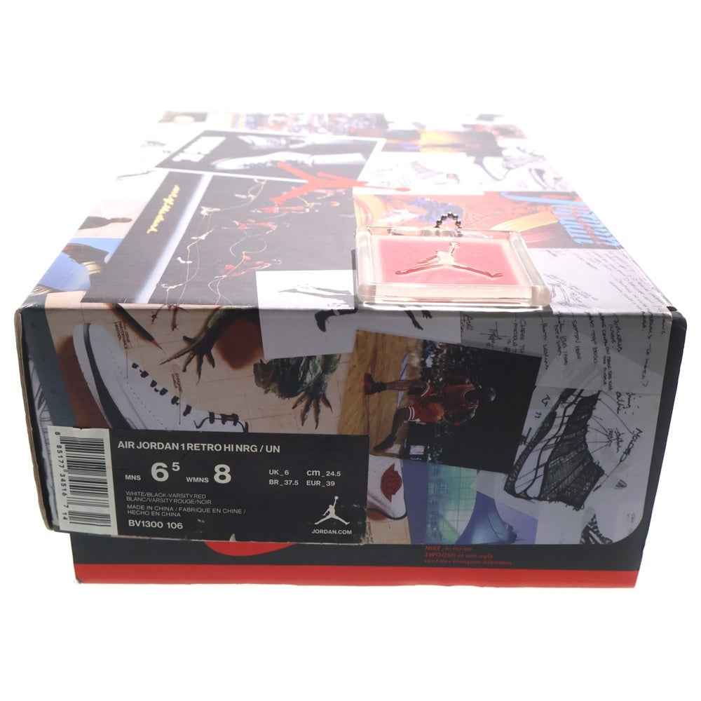 NIKE(ナイキ) ×UNION AIR JORDAN 1 RETRO HI NRG BV1300-106 ユニオン エアジョーダン1 ハイカットスニーカー ブラック/レッド/ホワイト US6.5/24.5cm レディース