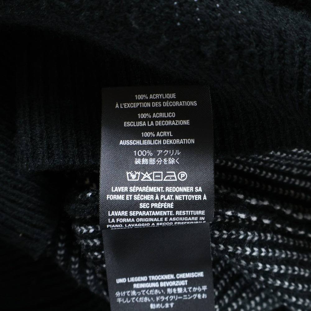 SUPREME(シュプリーム) 22SS×Vanson Leathers Sweater バンソン レザーニット長袖セーター ブラック