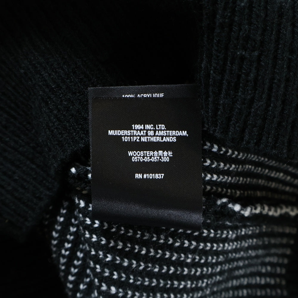 SUPREME(シュプリーム) 22SS×Vanson Leathers Sweater バンソン レザーニット長袖セーター ブラック