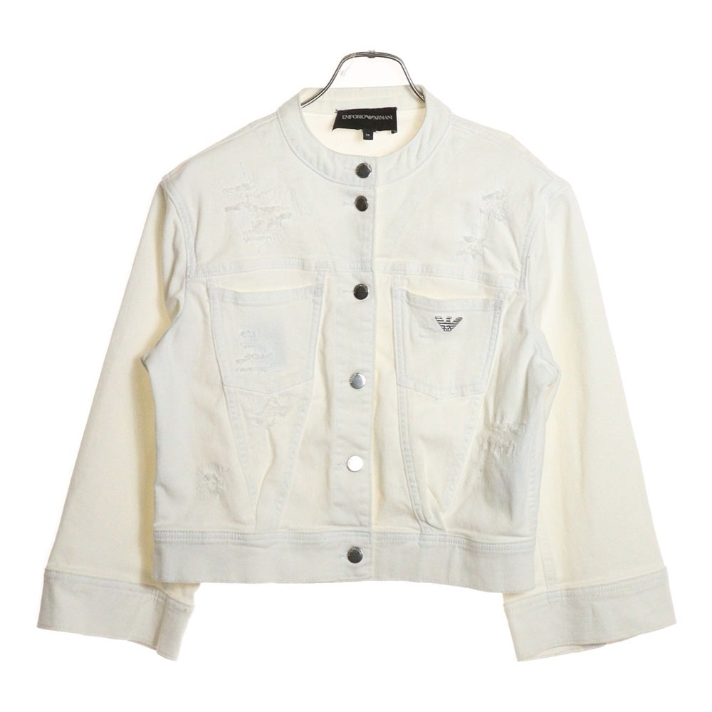 EMPORIO ARMANI(エンポリオアルマーニ) Gジャン デニムジャケット フレアスリーブ 3H2B89 2N3RZ ホワイト レディース