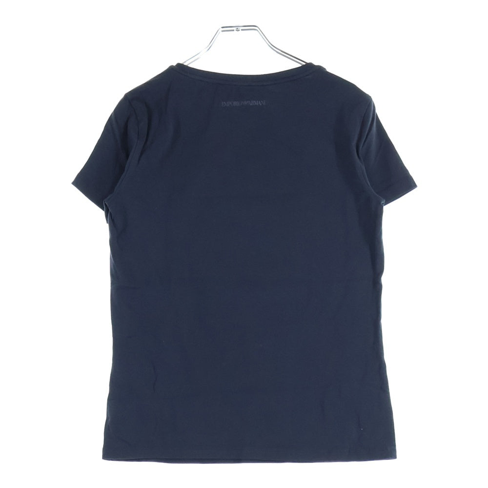 EMPORIO ARMANI(エンポリオアルマーニ) マンガベア フロントロゴ 半袖Tシャツ カットソー 3H2T6Q 2JQAZ ネイビー レディース