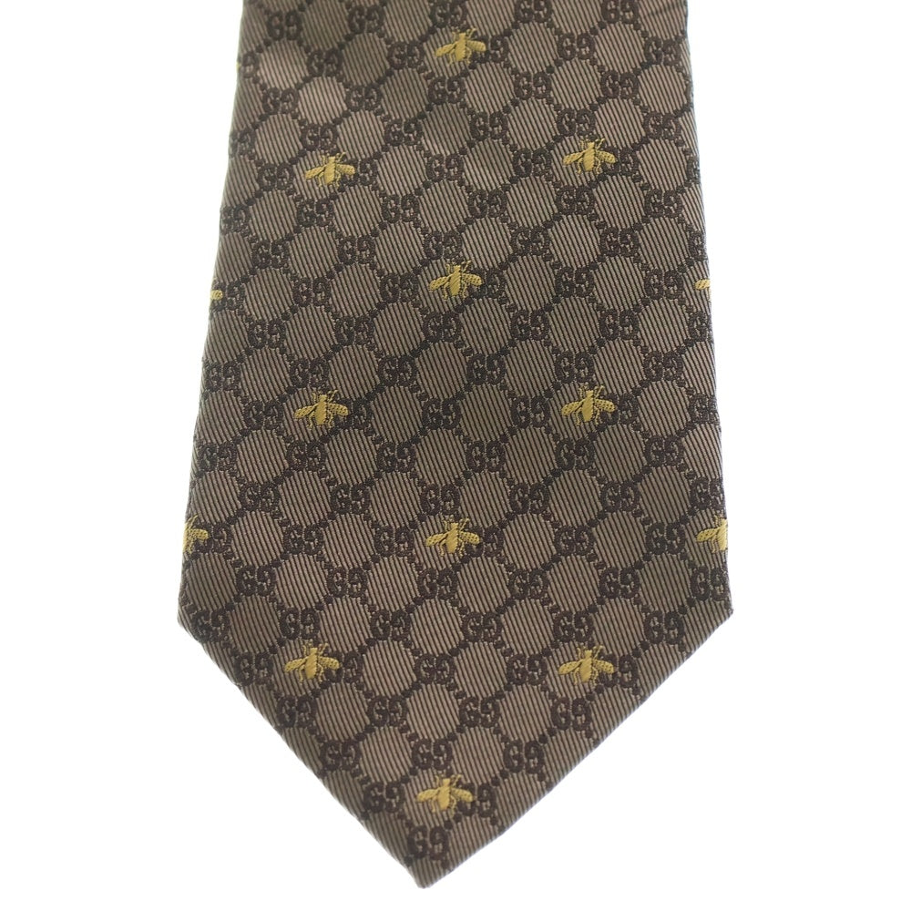GUCCI(グッチ) GGロゴ シルク ネクタイ 545078 4E002 ベージュ