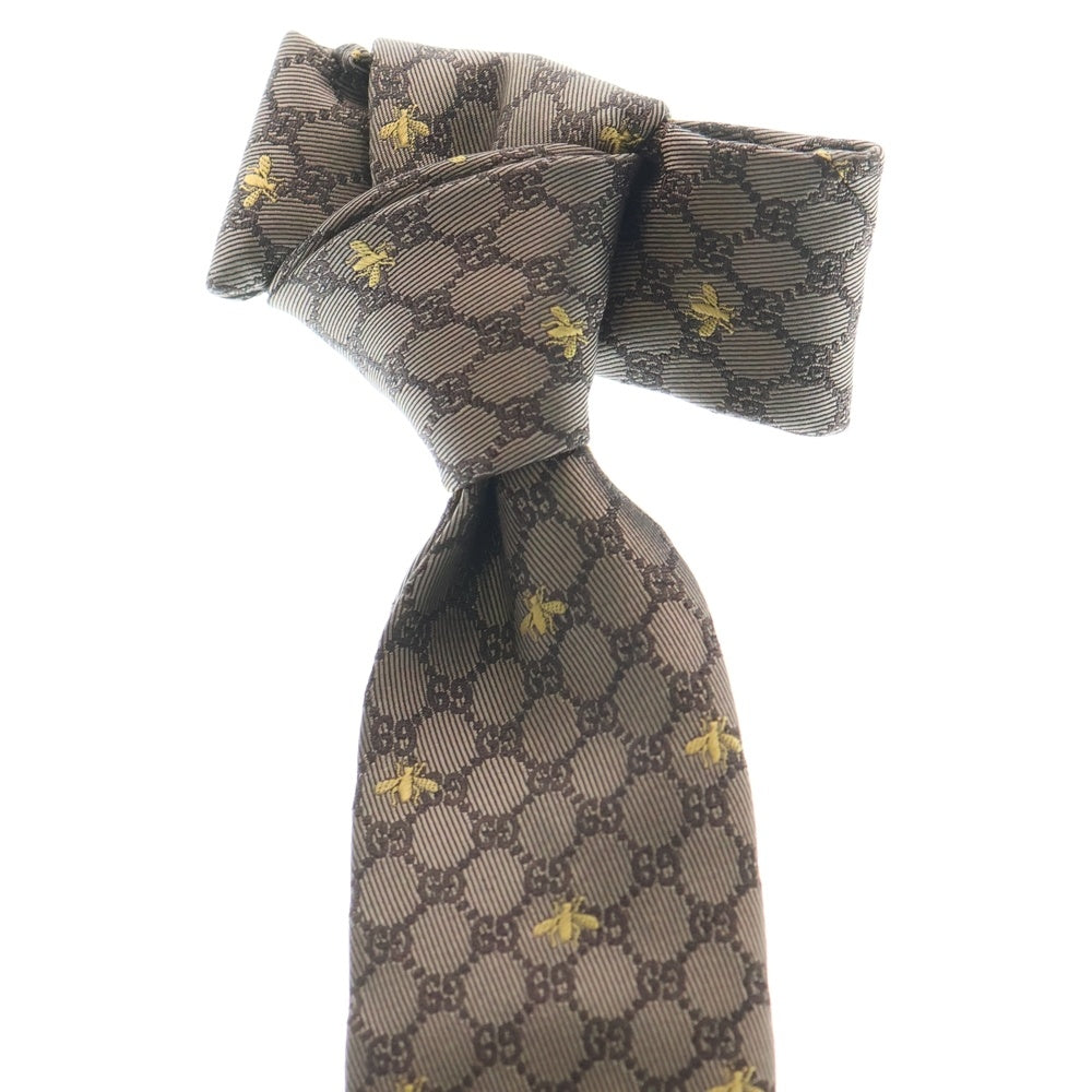 GUCCI(グッチ) GGロゴ シルク ネクタイ 545078 4E002 ベージュ