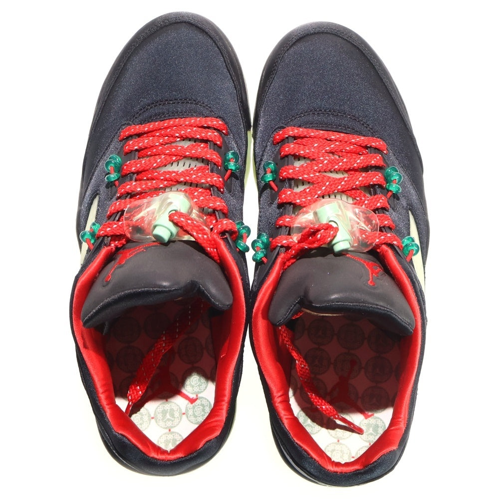 NIKE(ナイキ) ×CLOT AIR JORDAN 5 RETRO LOW SP DM4640-036 クロット エアジョーダン 5 ジェイド ローカットスニーカー US9/27.0cm ブラック