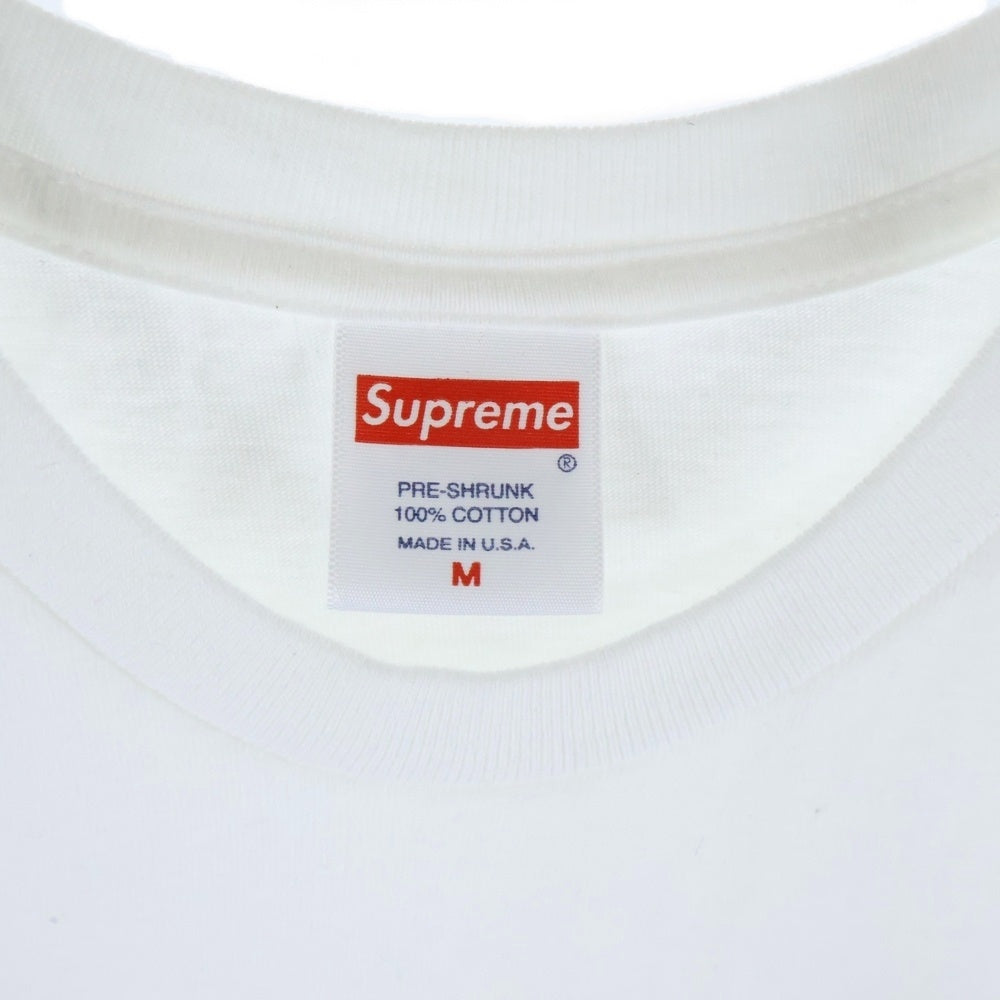 SUPREME(シュプリーム) 23SS Watercoleor ウォーターカラー フロントプリントロゴ クルーネック半袖Tシャツ ホワイト