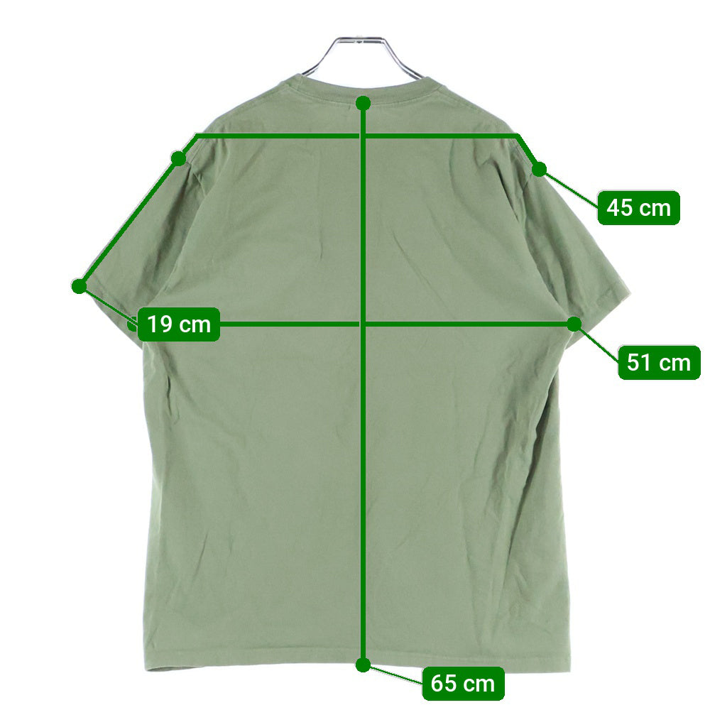 SUPREME(シュプリーム) 23SS Watercoleor ウォーターカラー フロントプリントロゴ クルーネック半袖Tシャツ カーキ