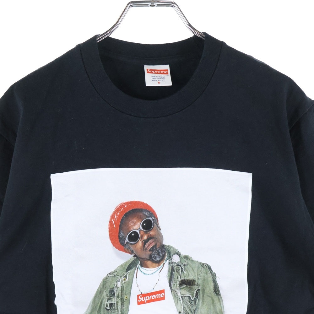 SUPREME(シュプリーム) 22AW Andre 3000 Tee アンドレ 3000 プリント クルーネック 半袖Tシャツ カットソー ブラック