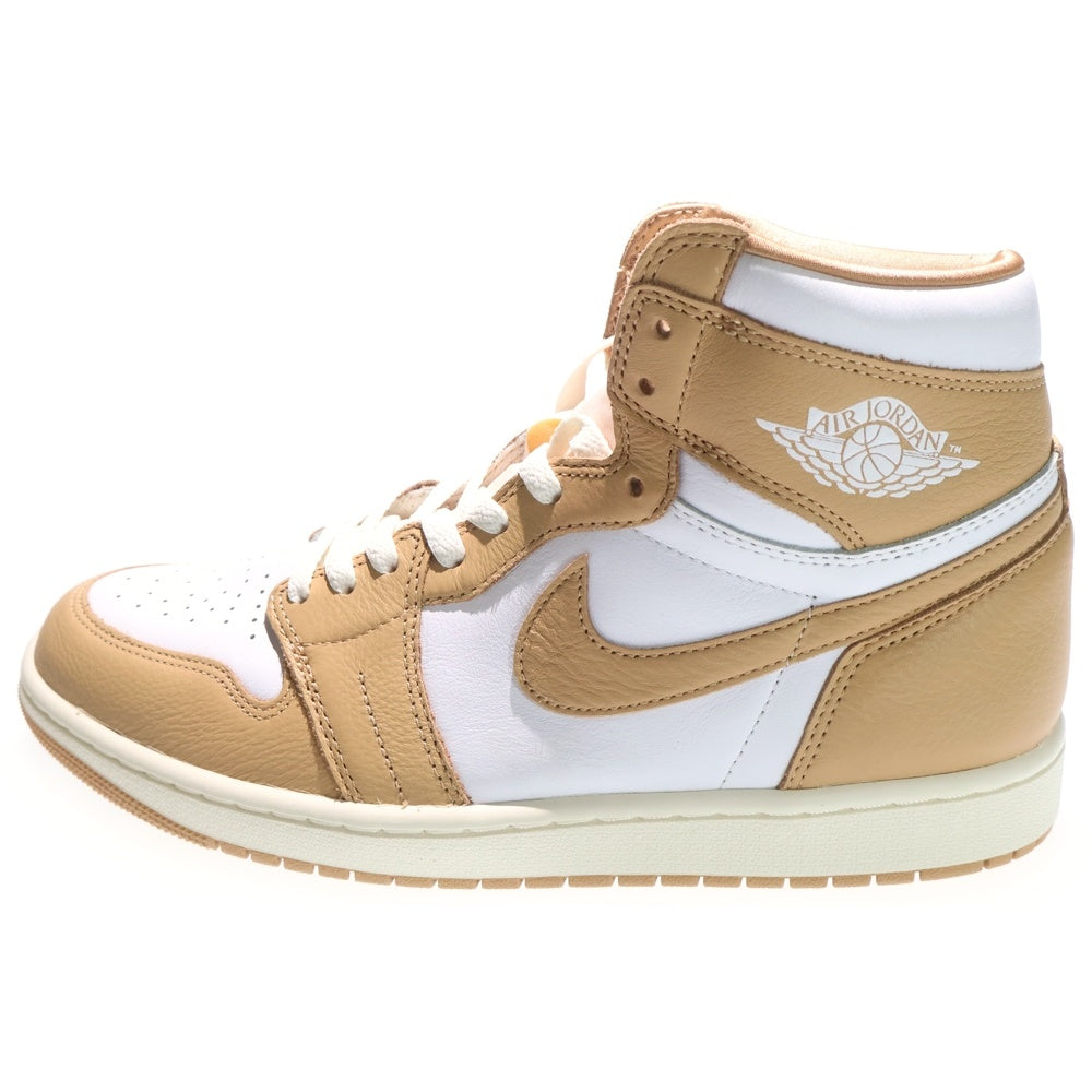 NIKE(ナイキ) WMNS AIR JORDAN 1 RETRO HI OG FN6622-201 ウィメンズ エアジョーダン1 ハイカットスニーカー ホワイト/ベージュ US11.5/28.5cm レディース