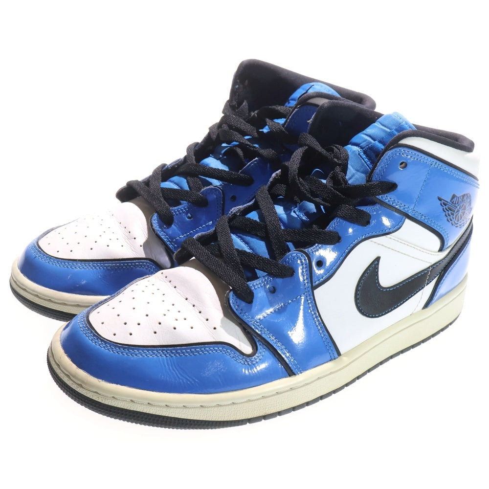 NIKE(ナイキ) AIR JORDAN 1 MID SE SIGNAL BLUE DD6834-402 エアジョーダン 1 シグナルブルー ミッドカットスニーカー ホワイト/ブルー US10.5/28.5cm