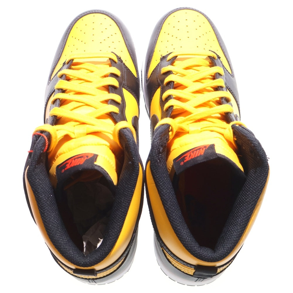 NIKE(ナイキ) DUNK HIGH RETRO UNIVERSITY GOLD AND BLACK DD1399-700 ダンク ユニバーシティゴールド&ブラック ハイカットスニーカー US10/28cm ブラック/イエロー