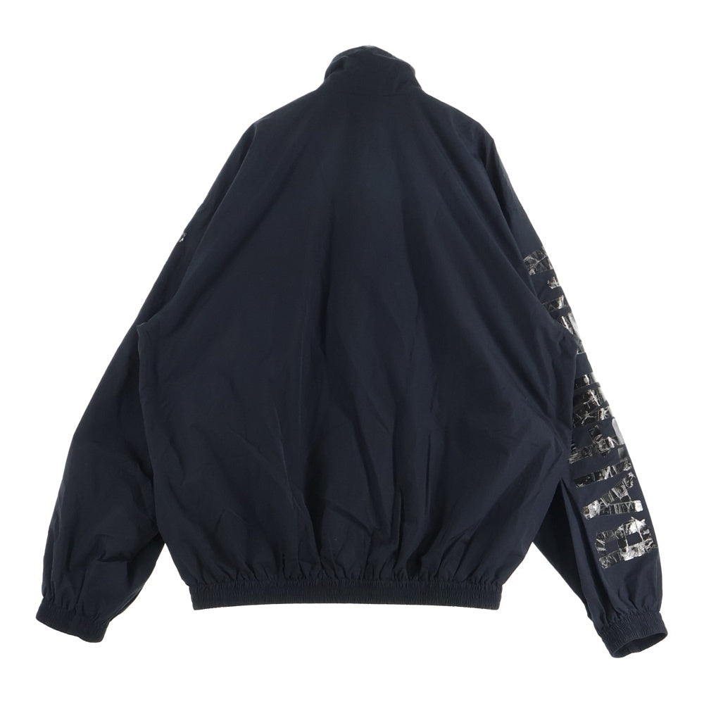 BALENCIAGA(バレンシアガ) 25AW Tracksuit 851745 トラックスーツ 袖プリントロゴオーバーサイズジャケット ブラック