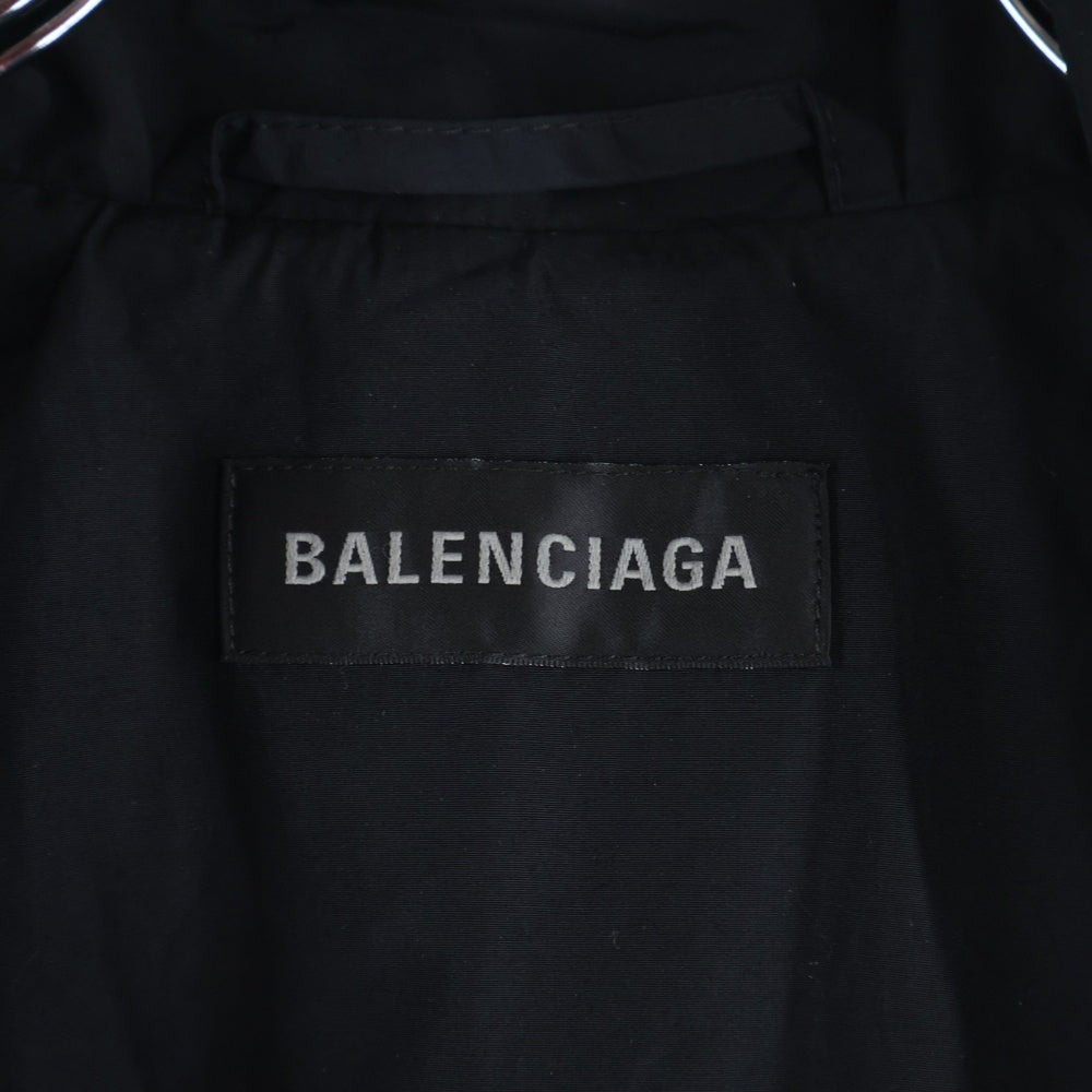 BALENCIAGA(バレンシアガ) 25AW Tracksuit 851745 トラックスーツ 袖プリントロゴオーバーサイズジャケット ブラック