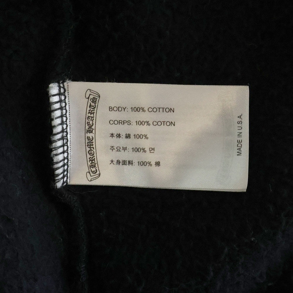 CHROME HEARTS(クロムハーツ) Horseshoe Crewneck Sweatshirt ホースシュープリント 袖フローラル クルーネックスウェットトレーナー ブラック