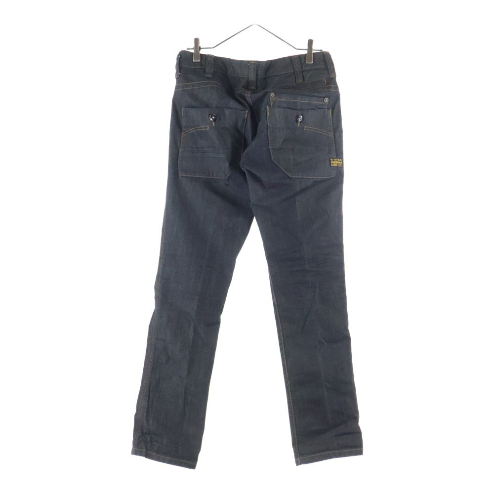 G-STAR RAW(ジースターロウ) スリムストレート ディストレスト ボタンフライ デニムパンツ CA41169 インディゴ