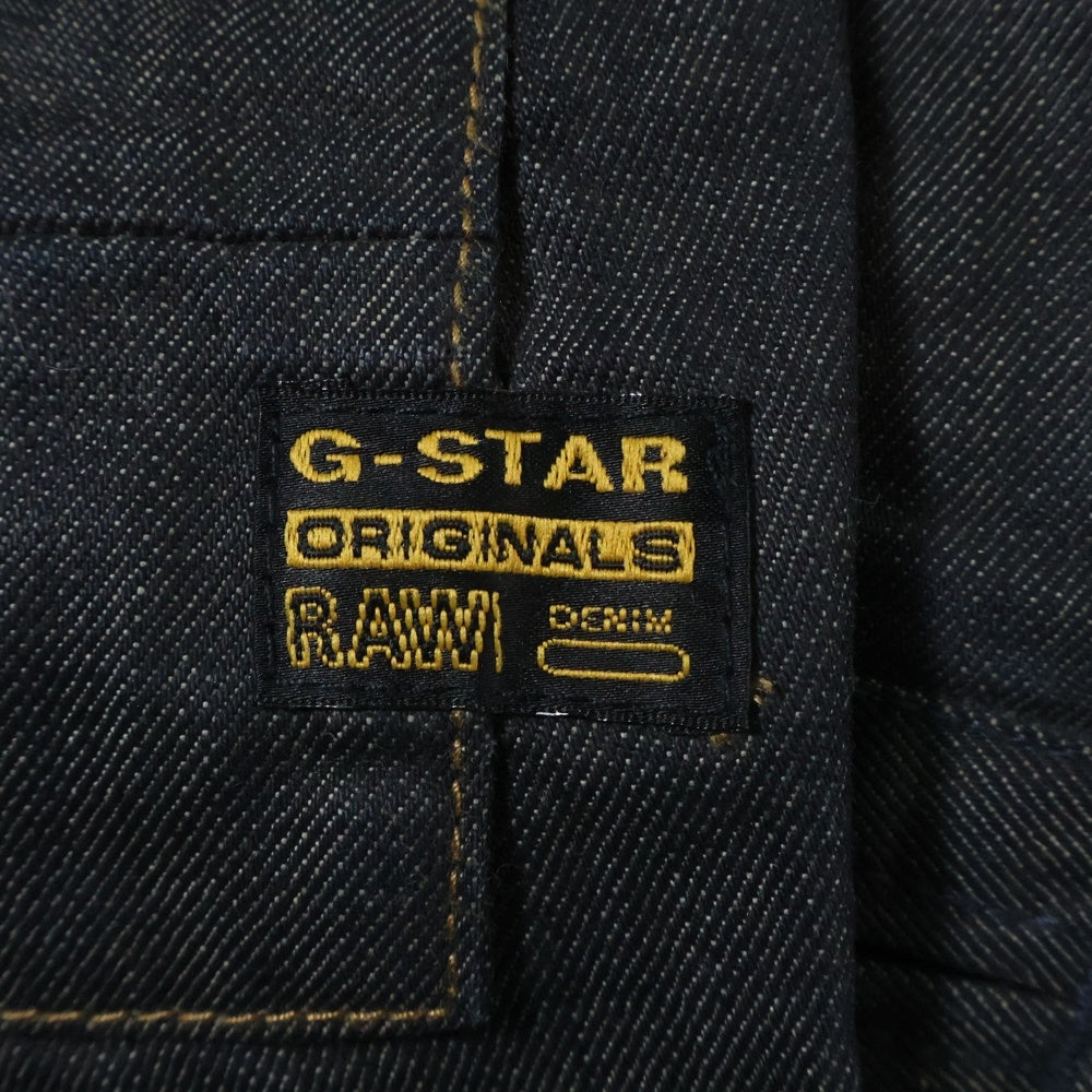 G-STAR RAW(ジースターロウ) スリムストレート ディストレスト ボタンフライ デニムパンツ CA41169 インディゴ