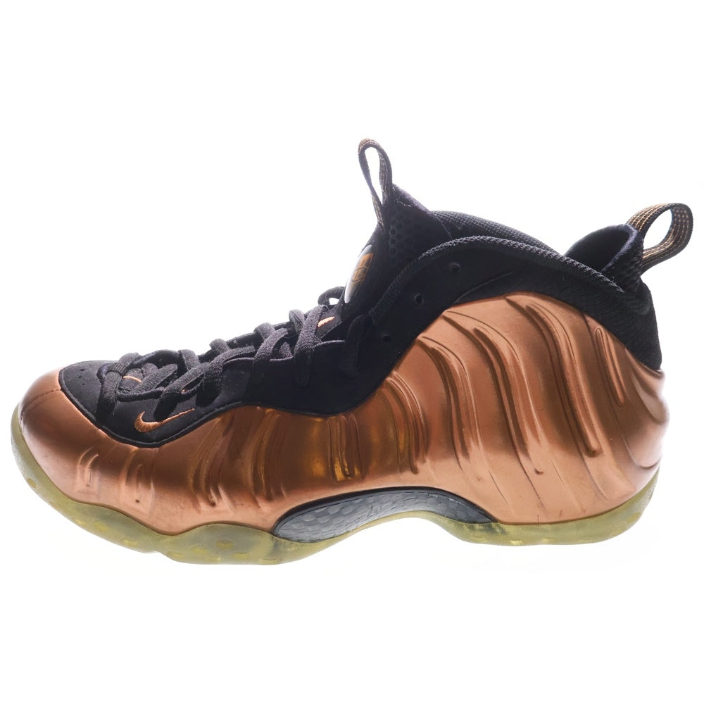 NIKE(ナイキ) AIR FOAMPOSITE ONE 314996-007 エアフォームポジット ワン コッパー ハイカットスニーカー US8.5/26.5cm ゴールド