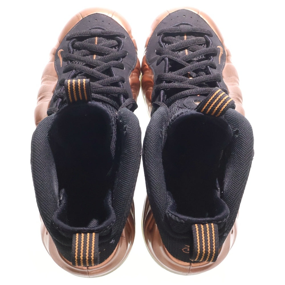 NIKE(ナイキ) AIR FOAMPOSITE ONE 314996-007 エアフォームポジット ワン コッパー ハイカットスニーカー US8.5/26.5cm ゴールド