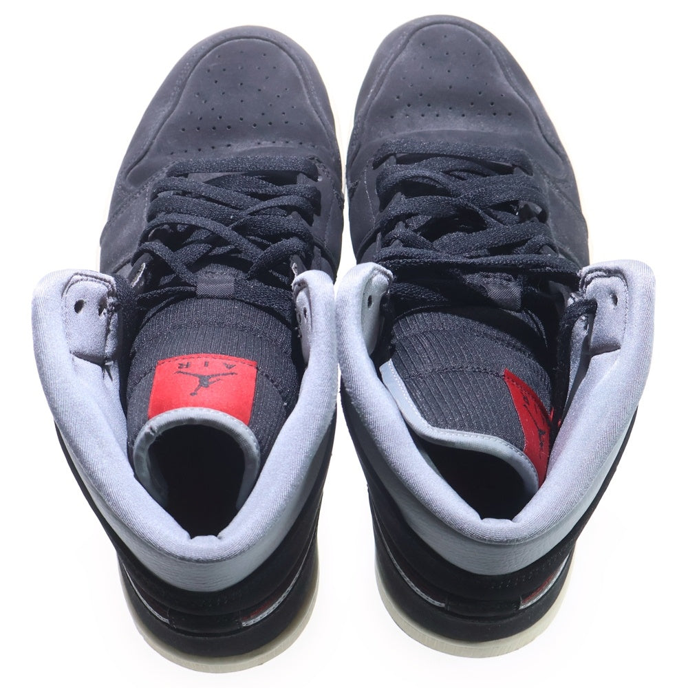 NIKE(ナイキ) AIR JORDAN 1 MID 554724-060 エアジョーダン1 ブラックパーティクルグレージムレッド ミッドカットスニーカー US9.5/27.5cm ブラック/グレー