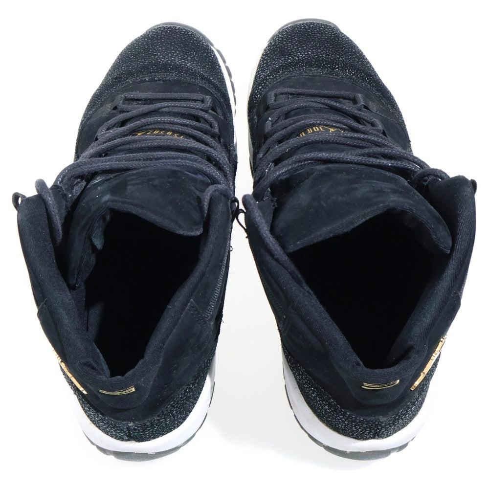 NIKE(ナイキ) AIR JORDAN 11 RETRO HEIRESS BLACK STINGRAY 852625-030 エアジョーダン11 レトロ ハイカットスニーカー シューズ ブラック US9Y/27.0cm