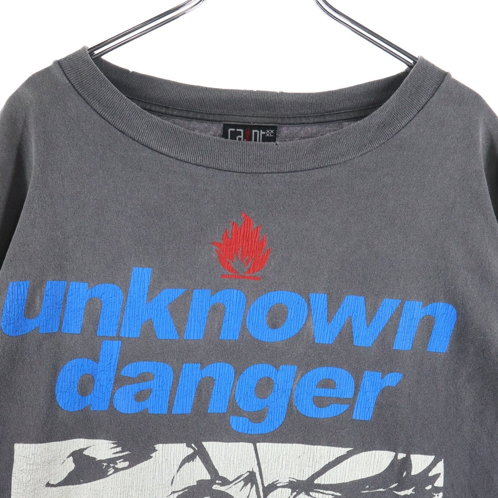 SAINT MICHAEL(セントマイケル) 23SS LS TEE/UNKNOWN SM-S23-0000-027 ダメージ加工ロングスリーブ長袖Tシャツ グレー