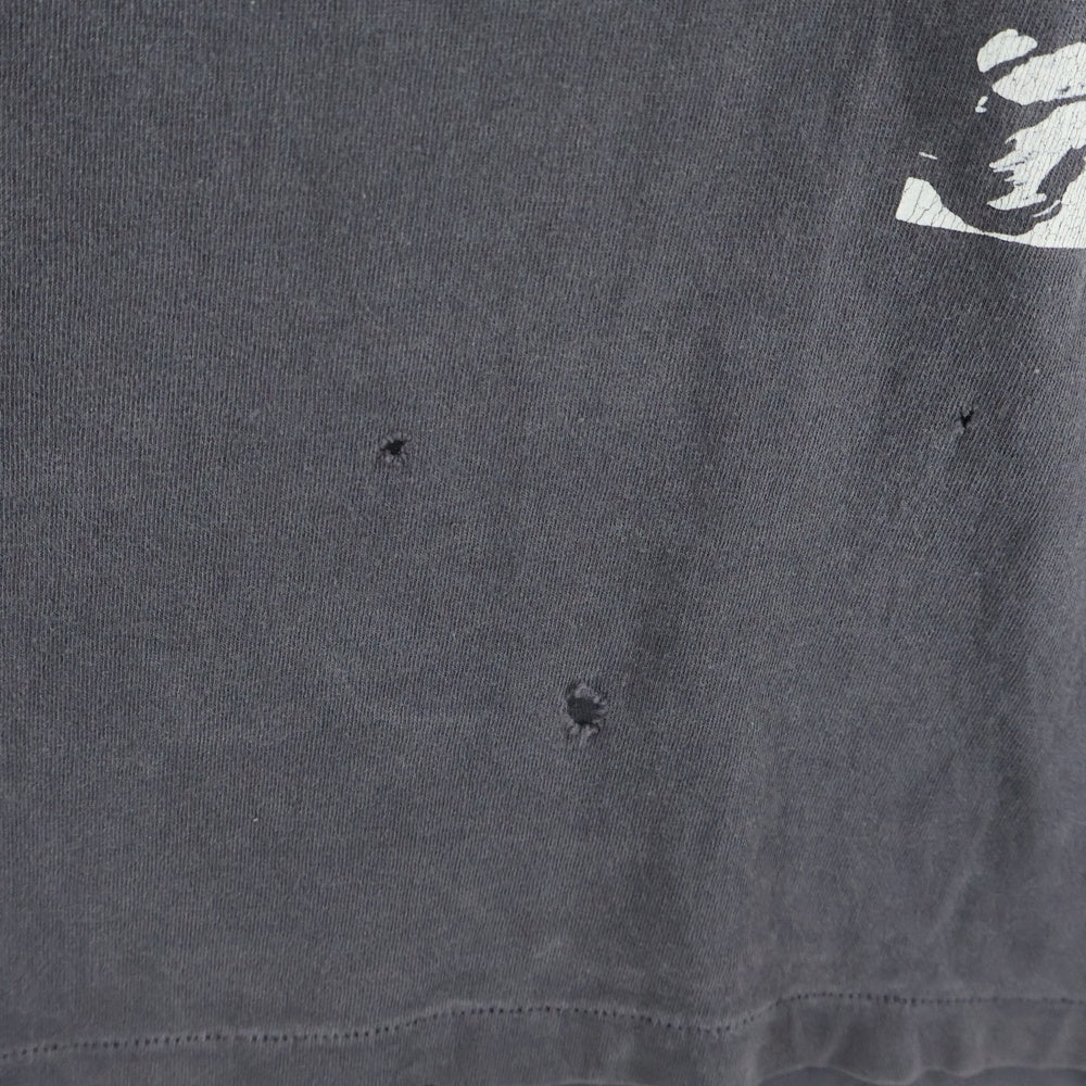 SAINT MICHAEL(セントマイケル) 23SS LS TEE/UNKNOWN SM-S23-0000-027 ダメージ加工ロングスリーブ長袖Tシャツ グレー