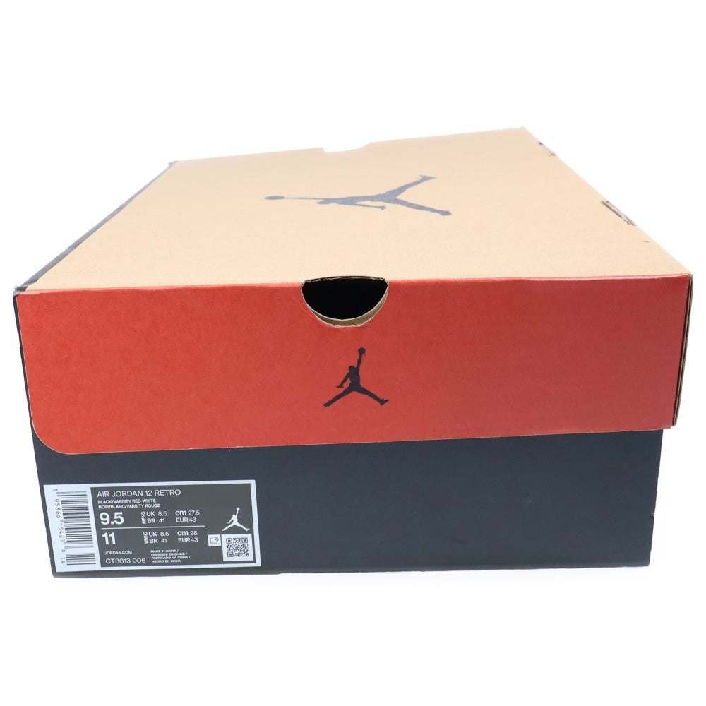 NIKE(ナイキ) AIR JORDAN12 RETRO CT8013-006 エアジョーダン12 ハイカットスニーカー ブラック/ホワイト US9.5/27.5cm