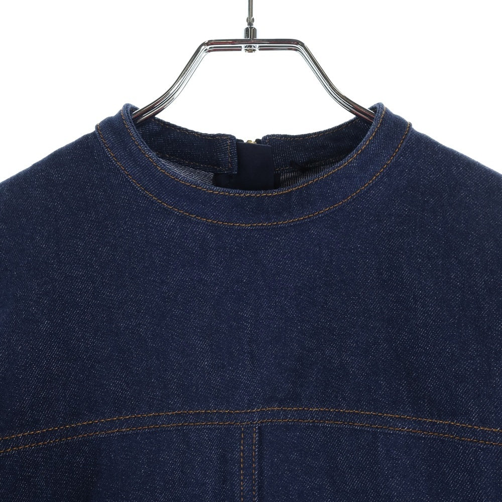 FENDI(フェンディ) BLUE DENIM MINI DRESS ブルーデニムミニドレス デニム長袖ワンピース レディース FLD545 ALC1 インディゴ