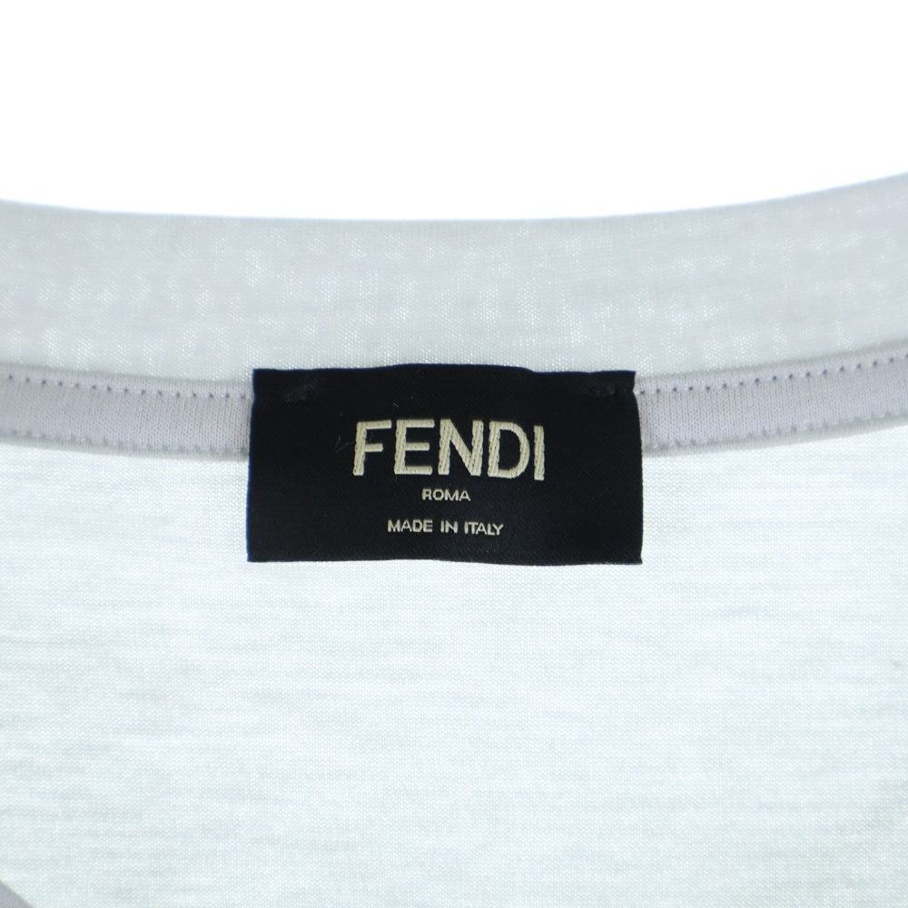 FENDI(フェンディ) 23SS FF柄 ズッカ切替オーバーサイズ半袖Tシャツ FAF682 AN68 グレー