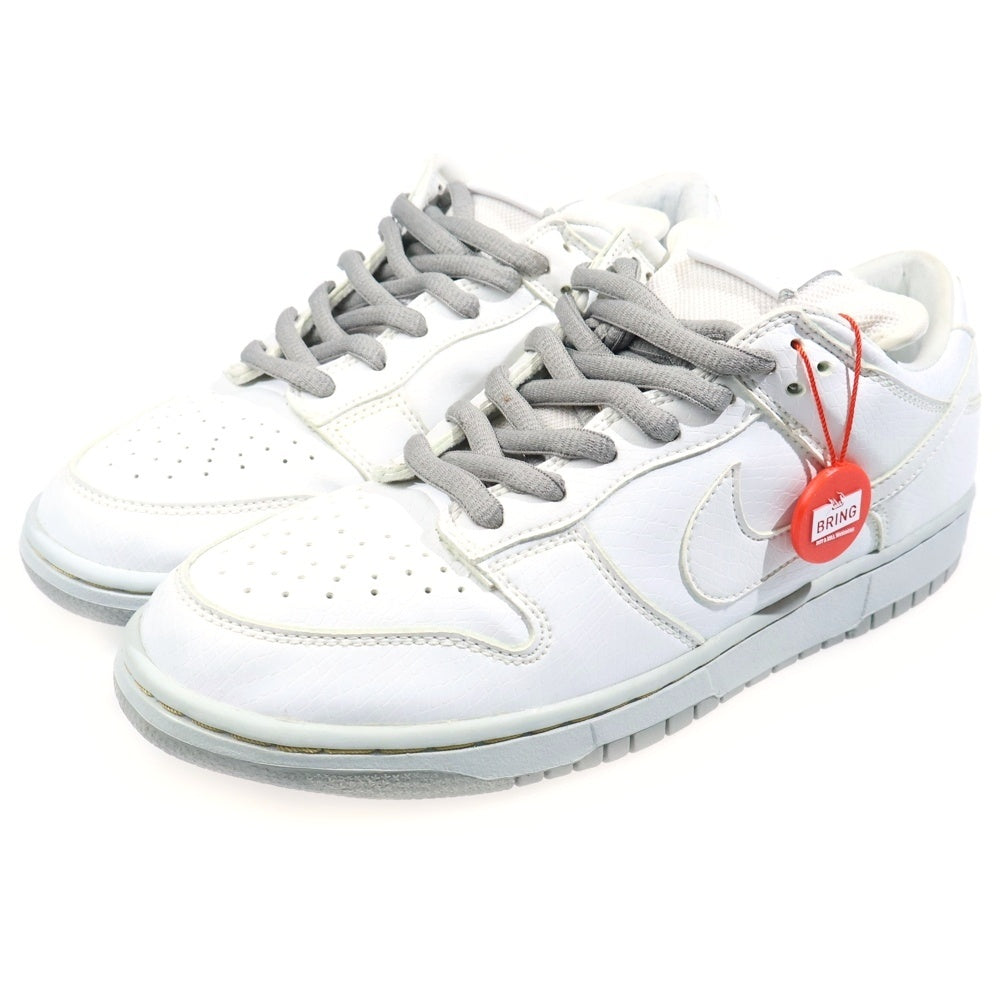 NIKE SB(ナイキエスビー) 【観賞用 2006年製】 DUNK LOW PREMIUM MEDICOM 4 313170-111 ダンク プレミアム メディコム4 白スネーク ローカットスニーカー ホワイト US9/27.0cm