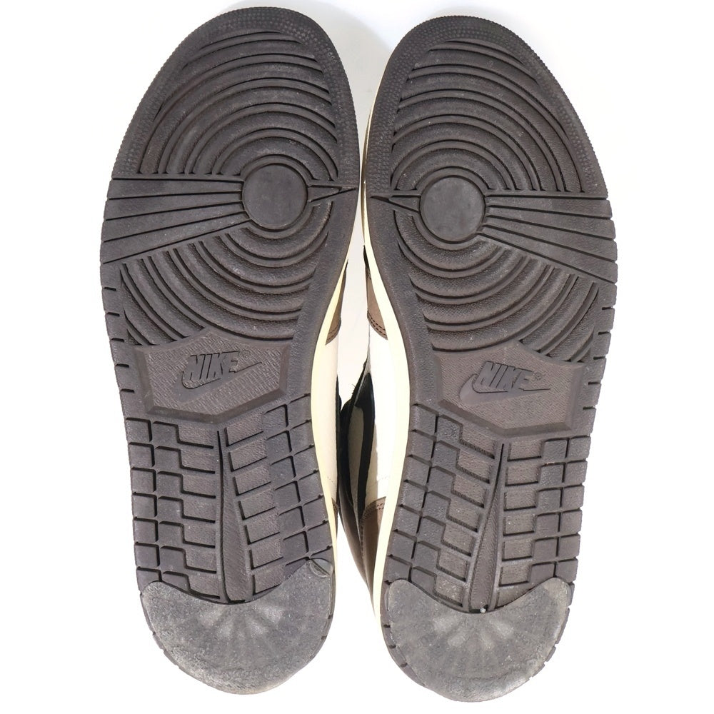 NIKE(ナイキ) ×TRAVIS SCOTT AIR JORDAN 1 HIGH OG TS SP CD4487-100 トラヴィススコット エアジョーダン1 ハイカットスニーカー ブラウン/ホワイト US11/29.0cm